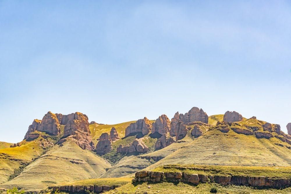 The town of Elliot (Khowa) in the Eastern Cape Highlands after the high mountain passes