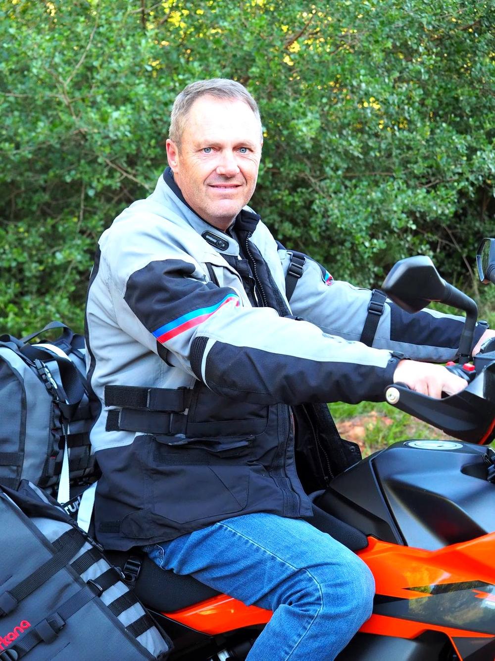 Willem Pienaar, founder of Outbound Moto, on his KTM 790 Adventure